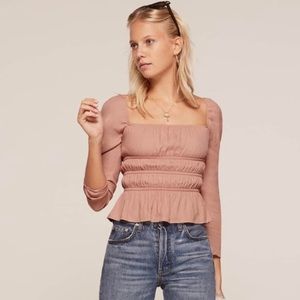 Reformation Laurent Top in Blush
